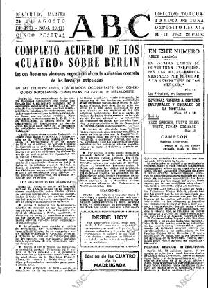 ABC MADRID 24-08-1971 página 13