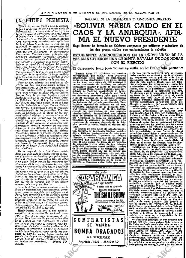 ABC MADRID 24-08-1971 página 15