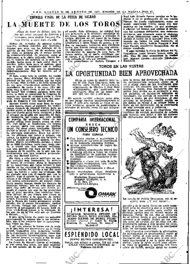 ABC MADRID 24-08-1971 página 47