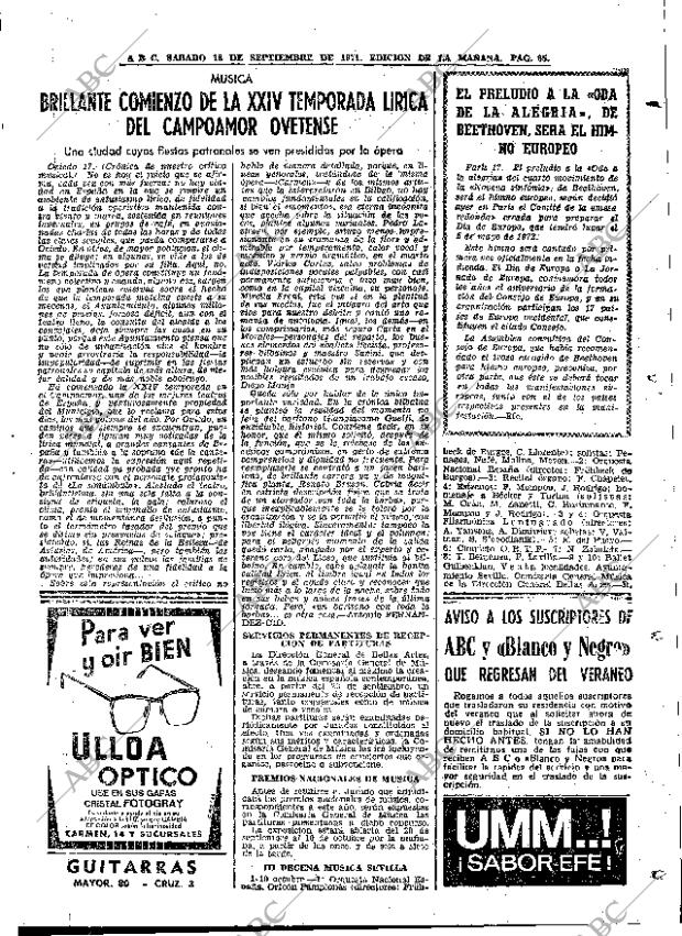 ABC MADRID 18-09-1971 página 85