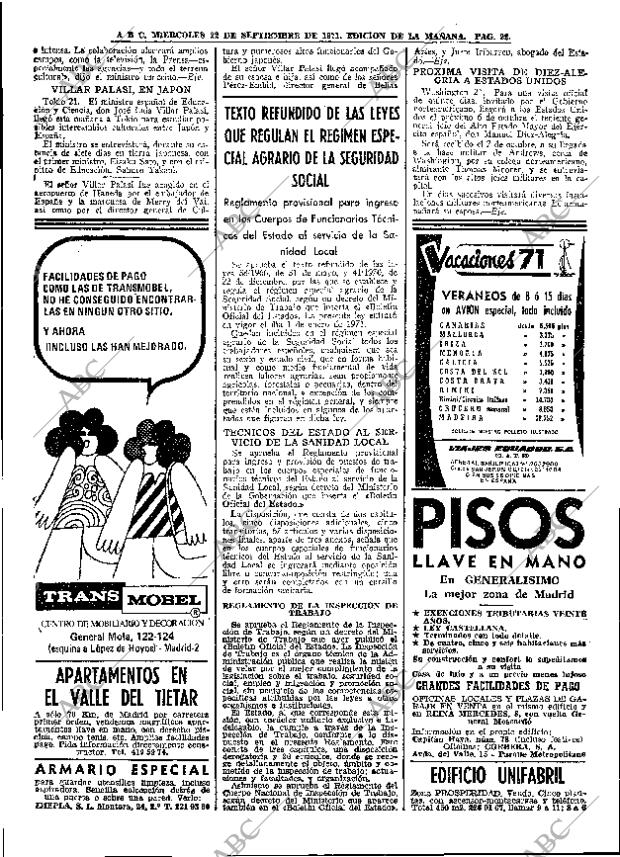 ABC MADRID 22-09-1971 página 22