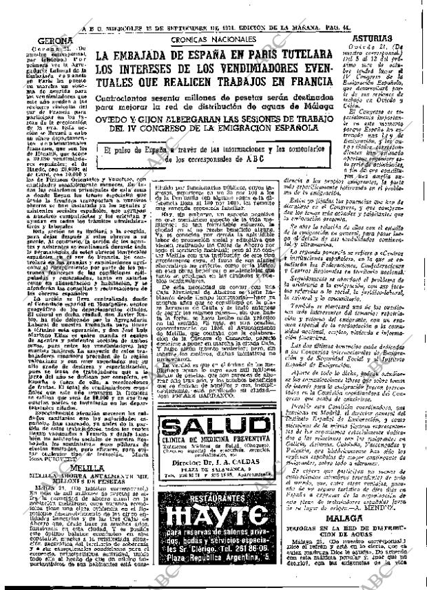 ABC MADRID 22-09-1971 página 41