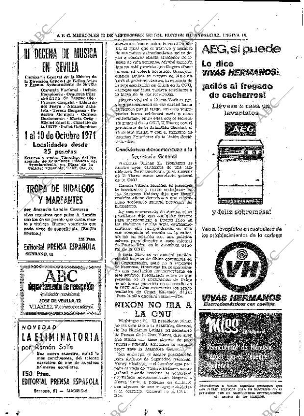 ABC SEVILLA 22-09-1971 página 16