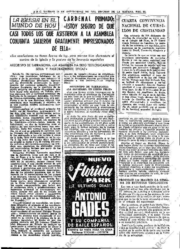 ABC MADRID 24-09-1971 página 33