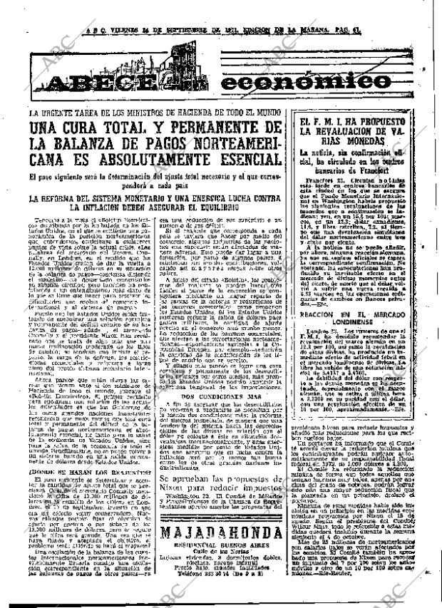 ABC MADRID 24-09-1971 página 67