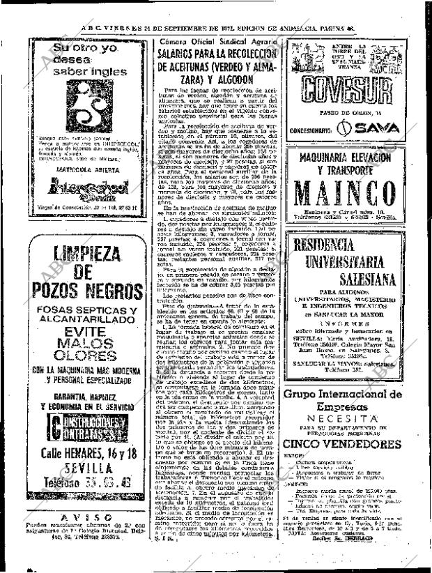 ABC SEVILLA 24-09-1971 página 46