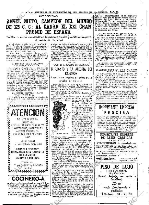 ABC MADRID 28-09-1971 página 71