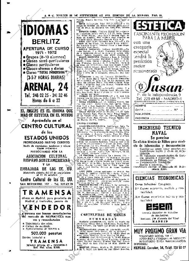 ABC MADRID 28-09-1971 página 84