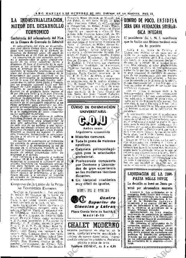 ABC MADRID 05-10-1971 página 63