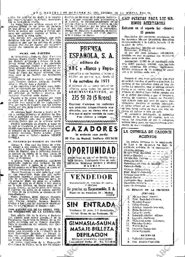 ABC MADRID 05-10-1971 página 72