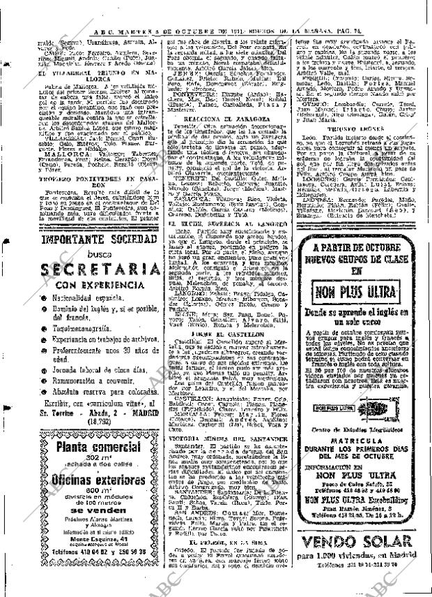 ABC MADRID 05-10-1971 página 74