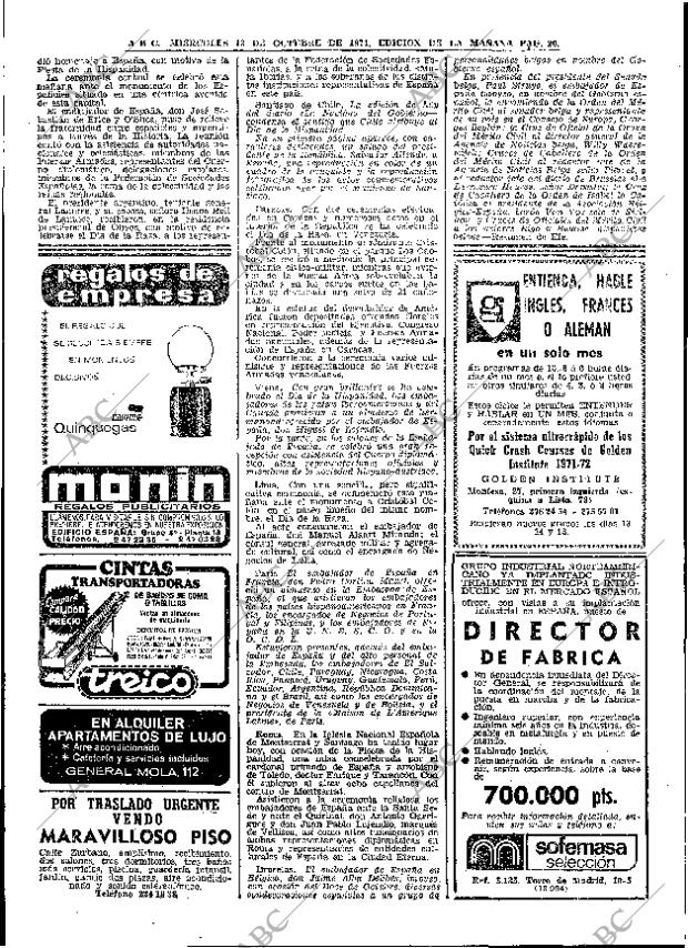 ABC MADRID 13-10-1971 página 20