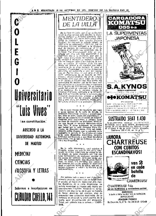 ABC MADRID 13-10-1971 página 48