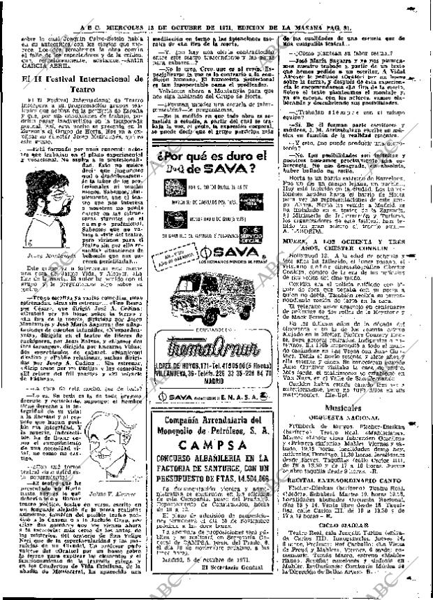 ABC MADRID 13-10-1971 página 81