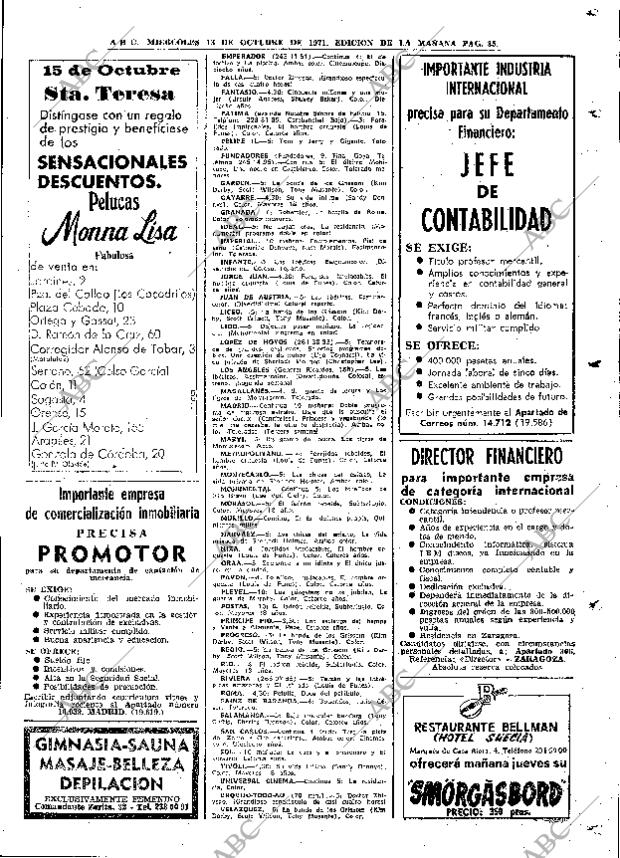 ABC MADRID 13-10-1971 página 85