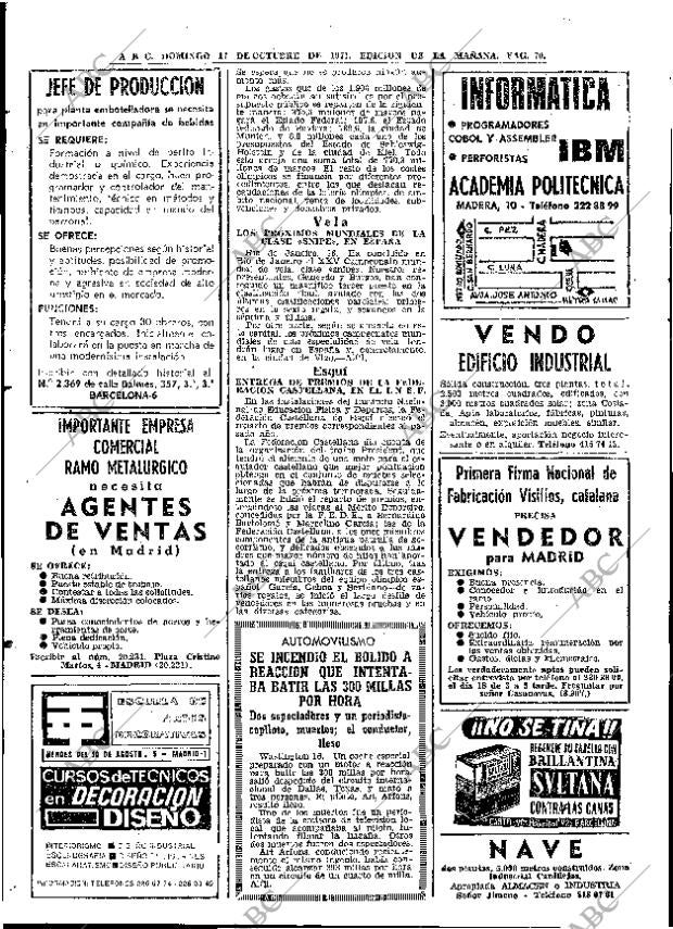 ABC MADRID 17-10-1971 página 70