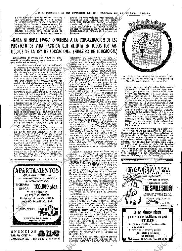 ABC MADRID 26-10-1971 página 23