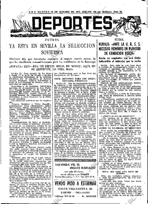 ABC MADRID 26-10-1971 página 73