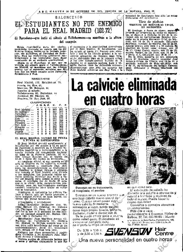 ABC MADRID 26-10-1971 página 81