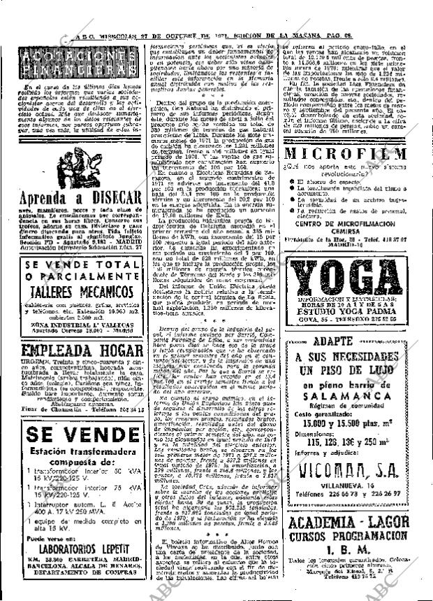 ABC MADRID 27-10-1971 página 68