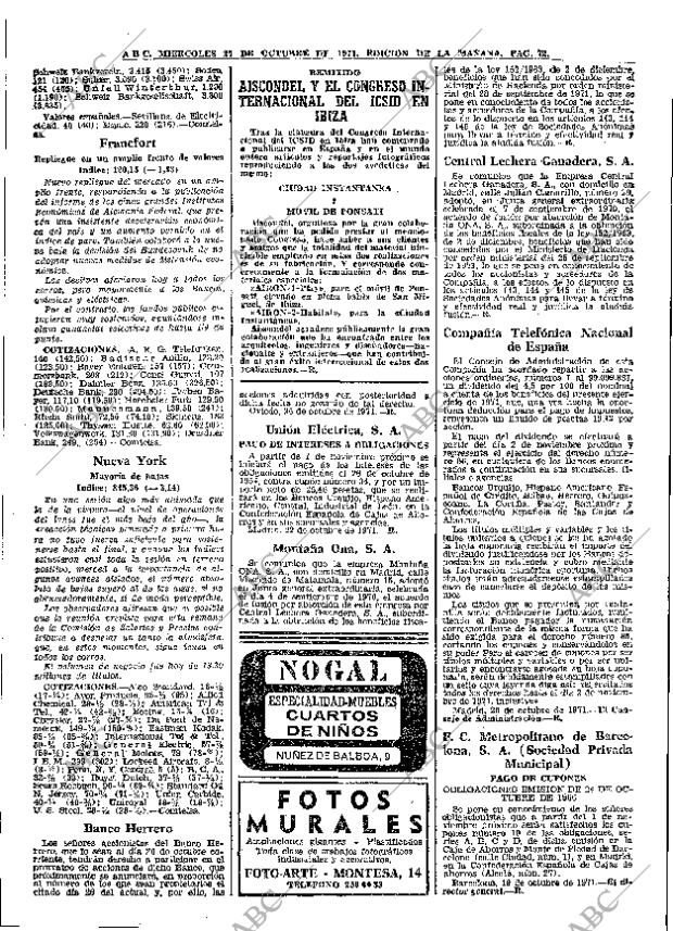 ABC MADRID 27-10-1971 página 72