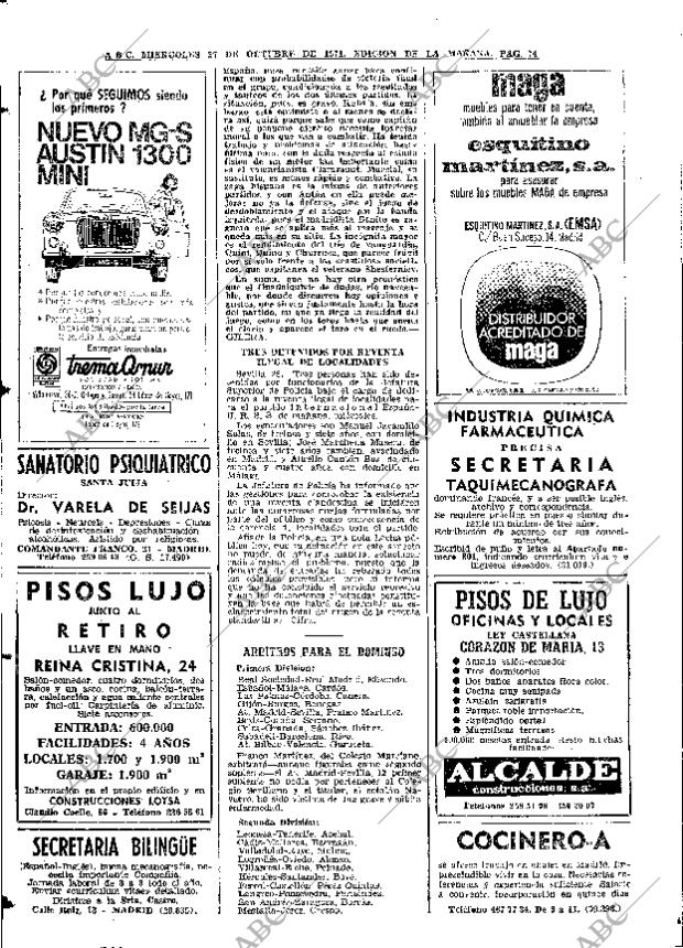 ABC MADRID 27-10-1971 página 74