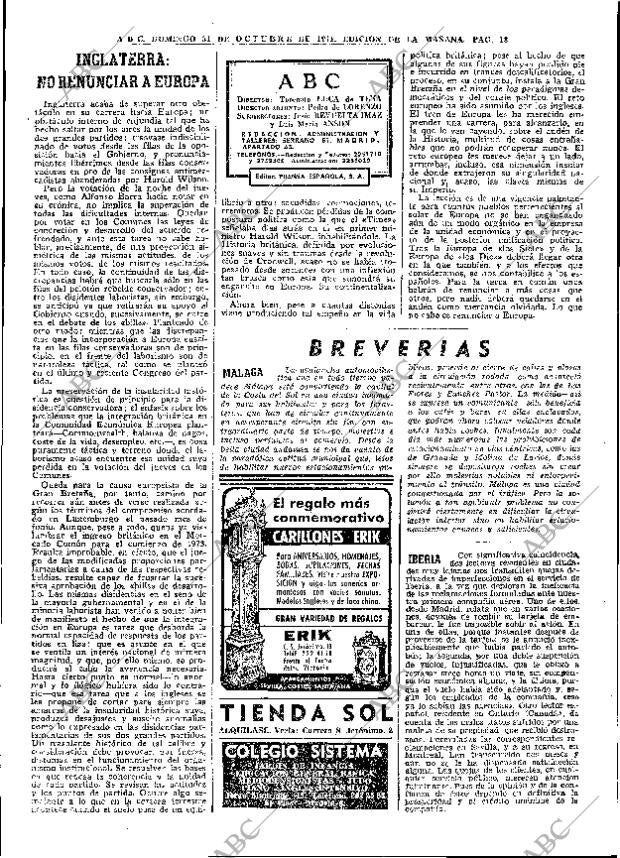 ABC MADRID 31-10-1971 página 18