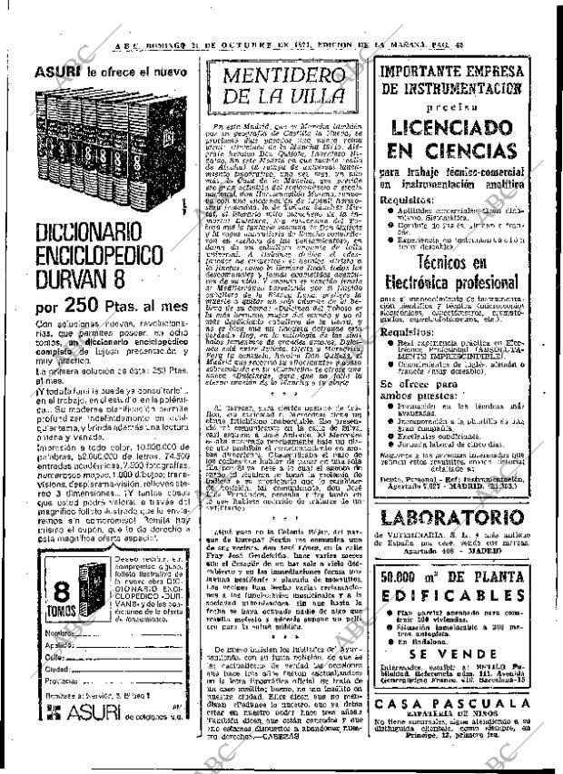 ABC MADRID 31-10-1971 página 42