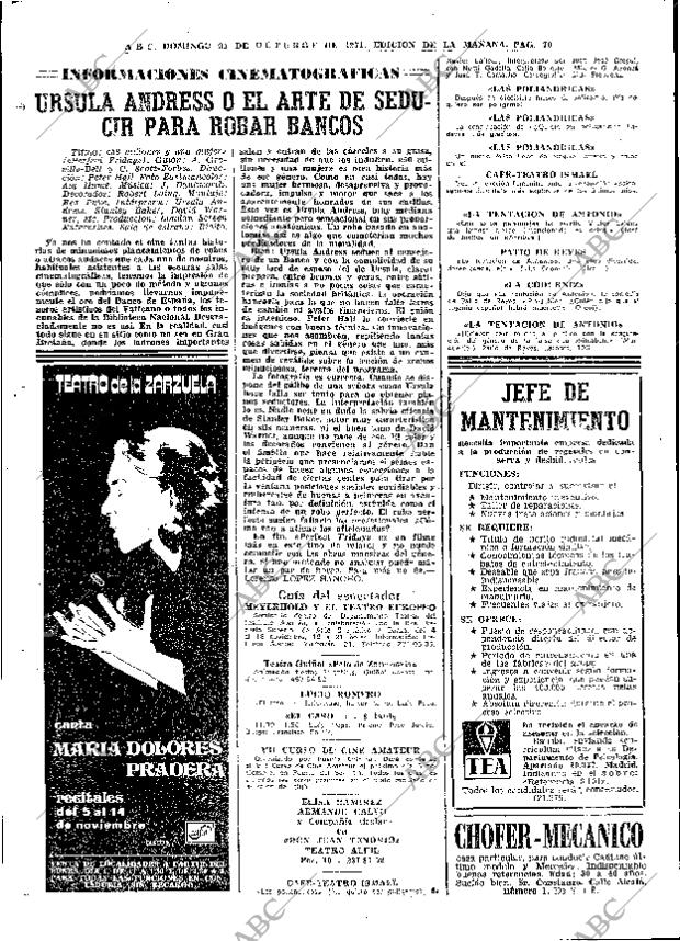 ABC MADRID 31-10-1971 página 70