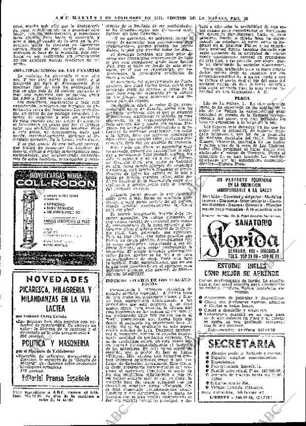ABC MADRID 02-11-1971 página 38