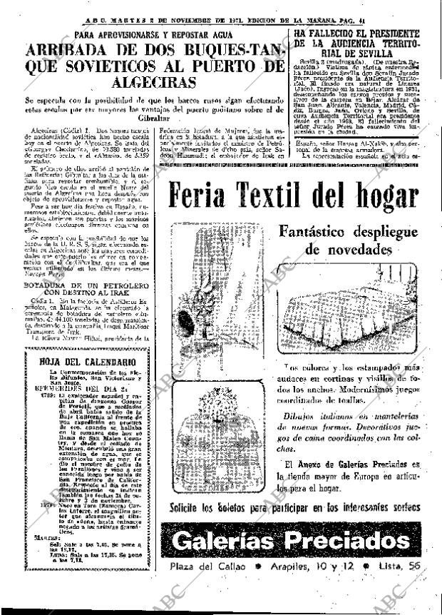ABC MADRID 02-11-1971 página 41