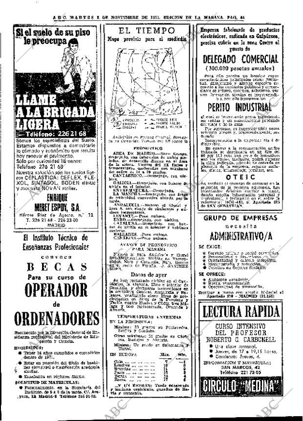 ABC MADRID 02-11-1971 página 44