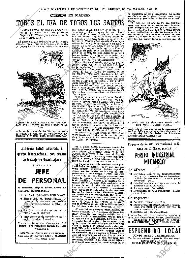 ABC MADRID 02-11-1971 página 67