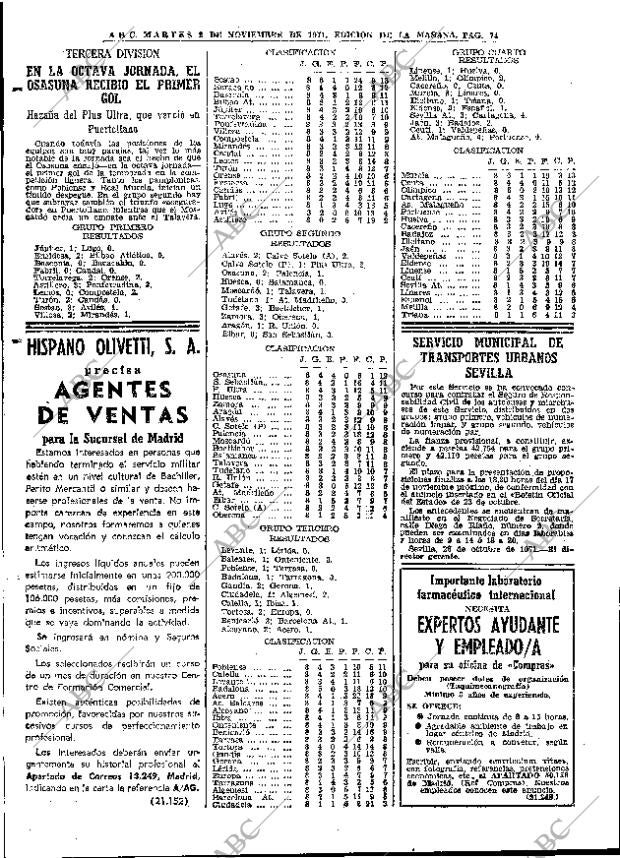 ABC MADRID 02-11-1971 página 74