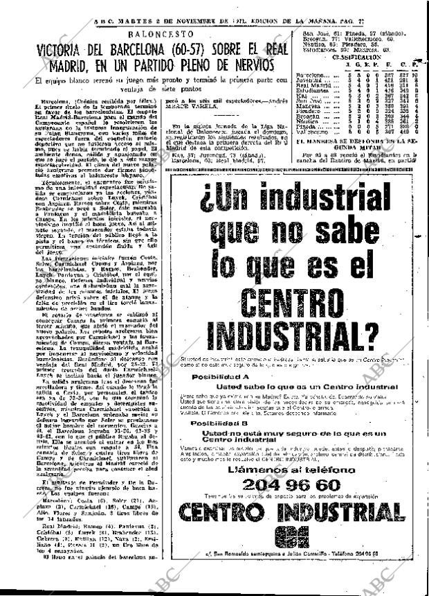 ABC MADRID 02-11-1971 página 77