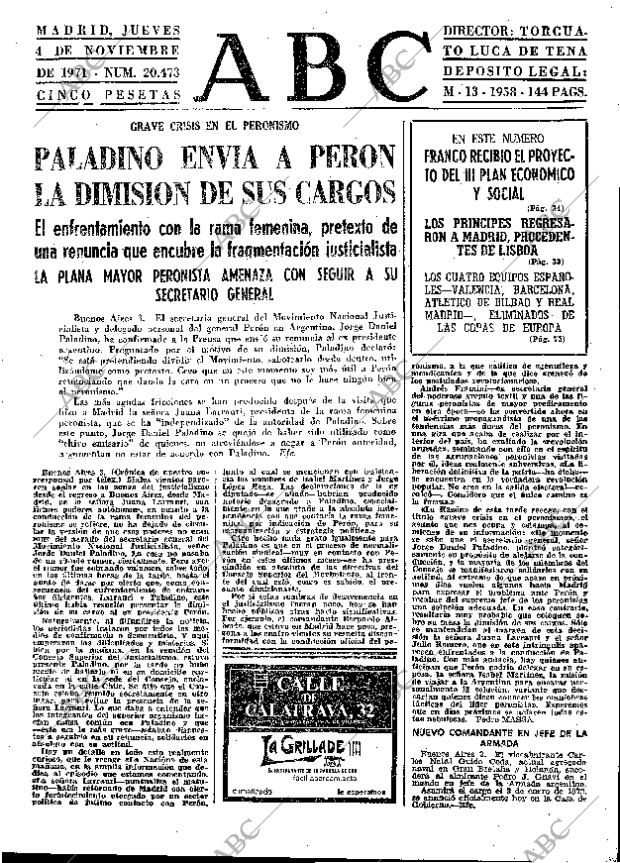 ABC MADRID 04-11-1971 página 25