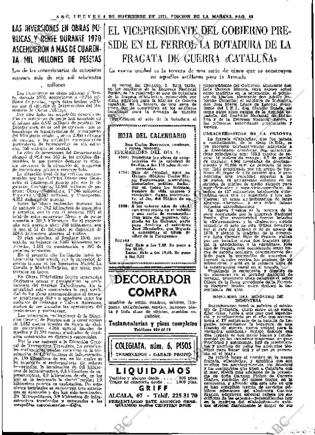 ABC MADRID 04-11-1971 página 43