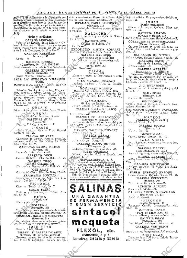 ABC MADRID 04-11-1971 página 64