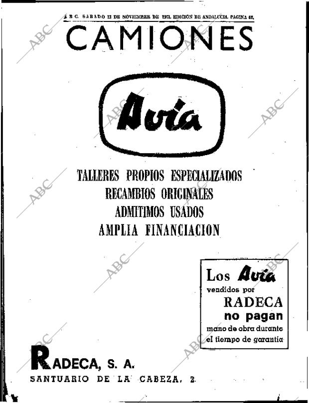 ABC SEVILLA 13-11-1971 página 58