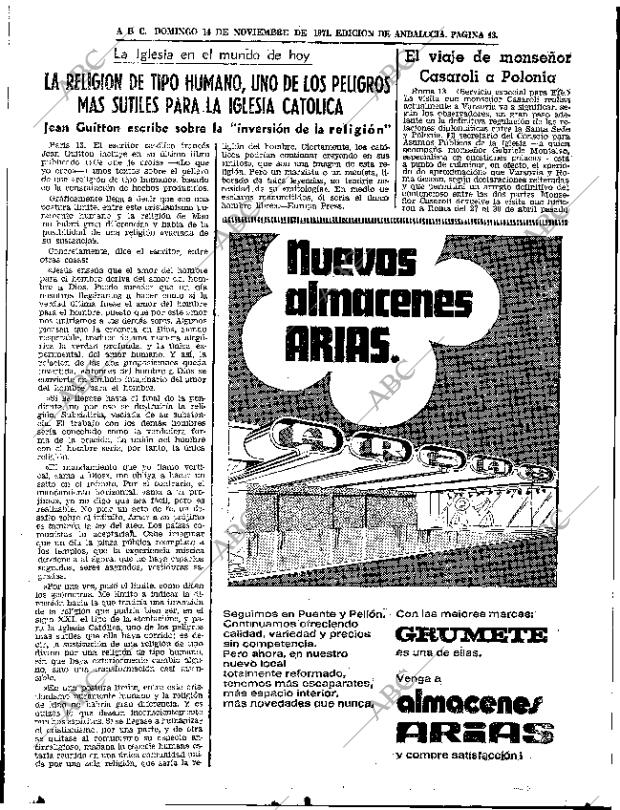 ABC SEVILLA 14-11-1971 página 43