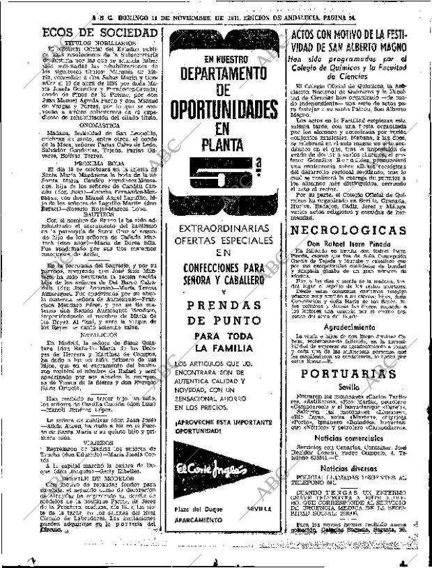 ABC SEVILLA 14-11-1971 página 54