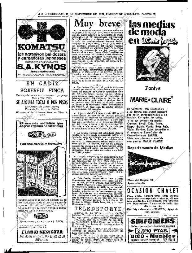 ABC SEVILLA 17-11-1971 página 62