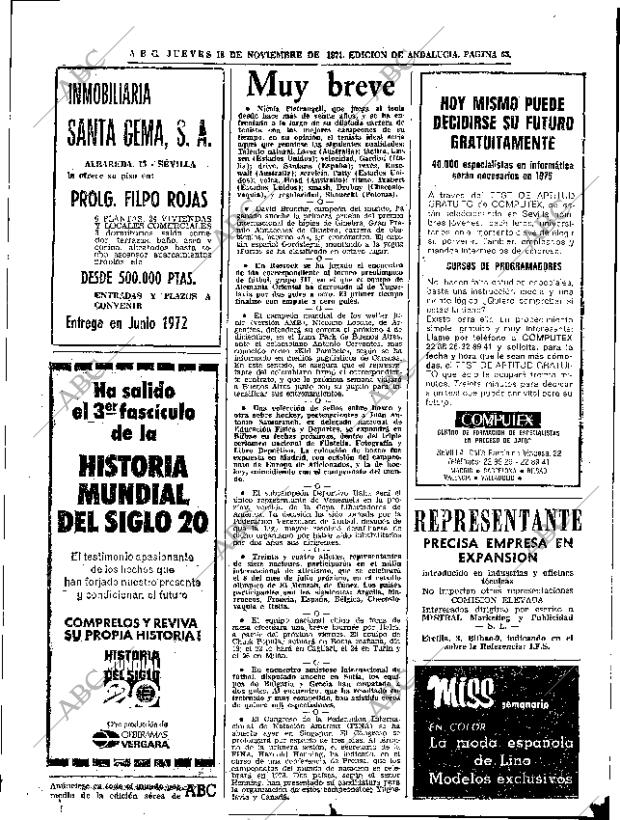 ABC SEVILLA 18-11-1971 página 63