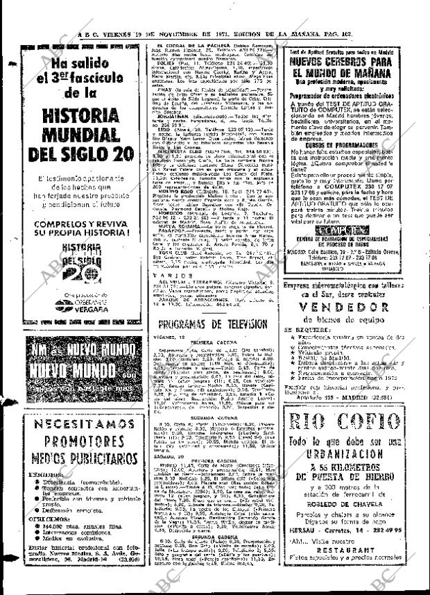 ABC MADRID 19-11-1971 página 102