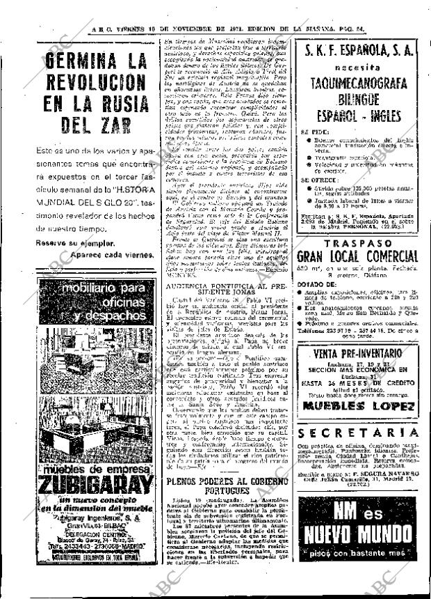 ABC MADRID 19-11-1971 página 34