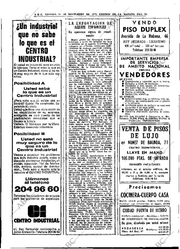 ABC MADRID 19-11-1971 página 70