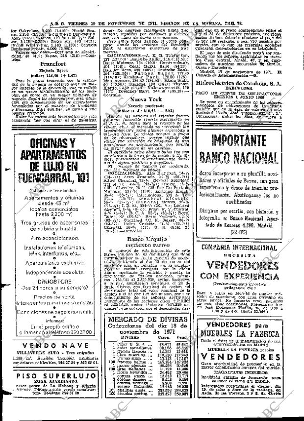 ABC MADRID 19-11-1971 página 78