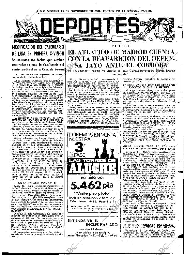 ABC MADRID 19-11-1971 página 81