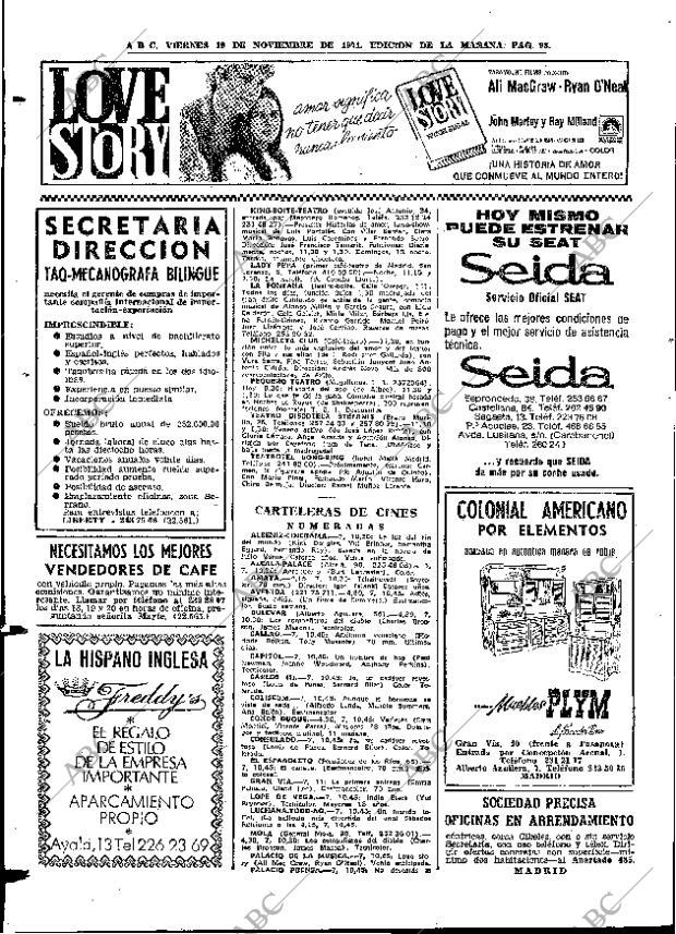 ABC MADRID 19-11-1971 página 98