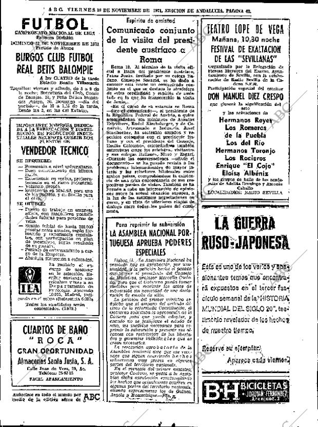 ABC SEVILLA 19-11-1971 página 42